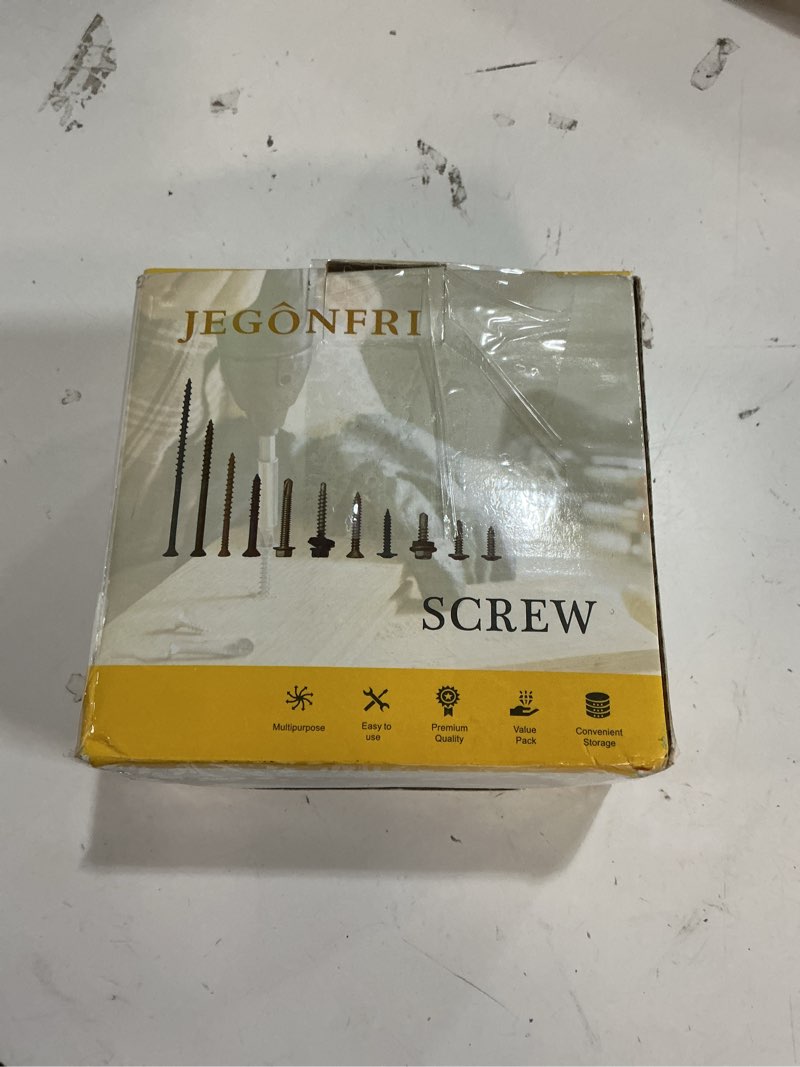 Condition photo showing Good Condition for jegonfri 300pcs #10 x 1 white hex head self-drilling metal roofing screws, epdm washer, colored head, wood screws, sheet metal roof screw with hex driver bit 1 in white