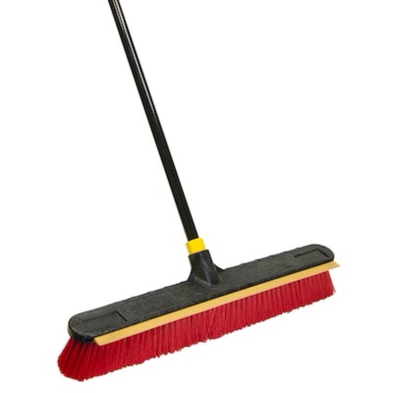 Quickie Bulldozer 24-in Poly fiber Multi-surface 2-in-1 squeegee Push Broom
