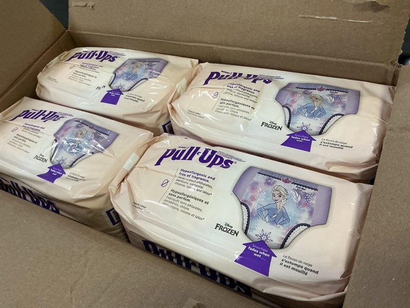 Condition photo showing New/Like New for pull-ups girls' skin essentials luxury training pants - size 3t-4t - 112ct
