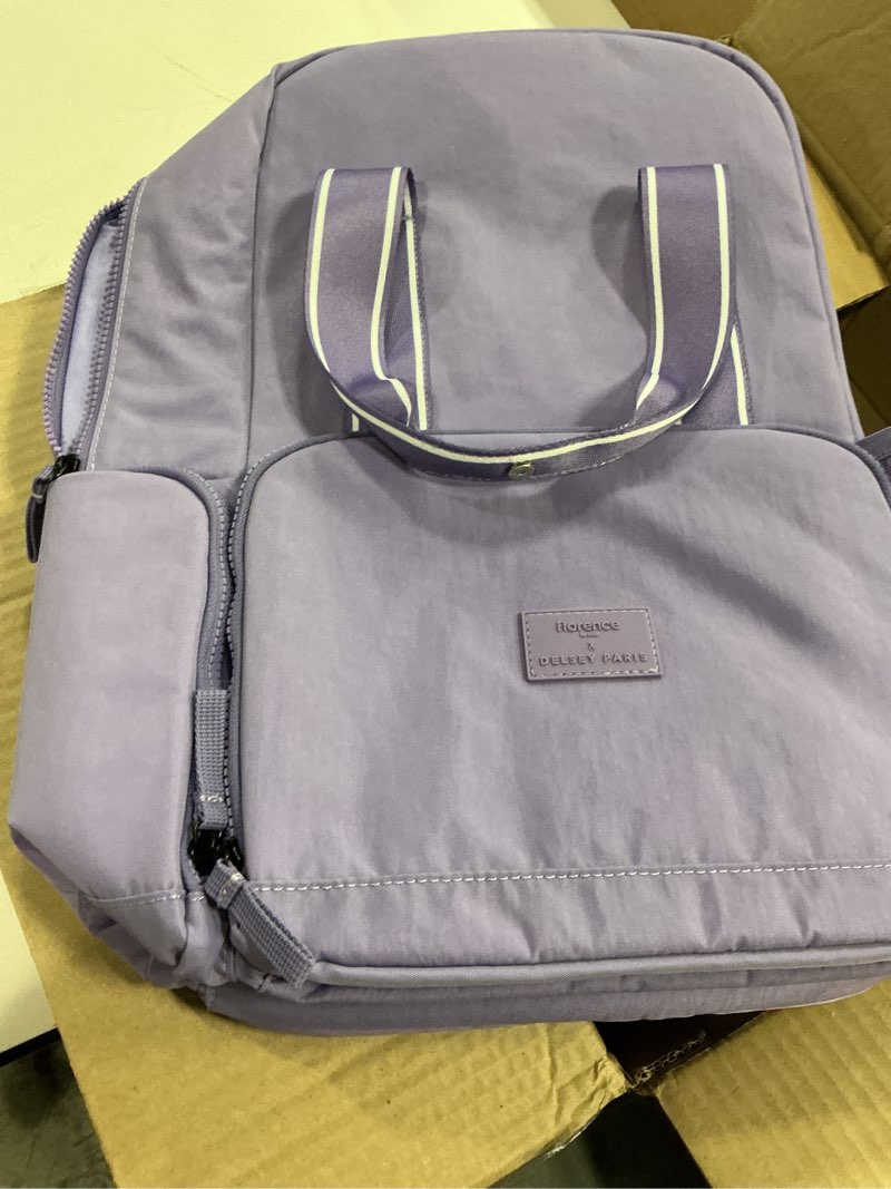Condition photo showing Good Condition for florence by mills carefree carry laptop travel backpack, lavender one size lavender