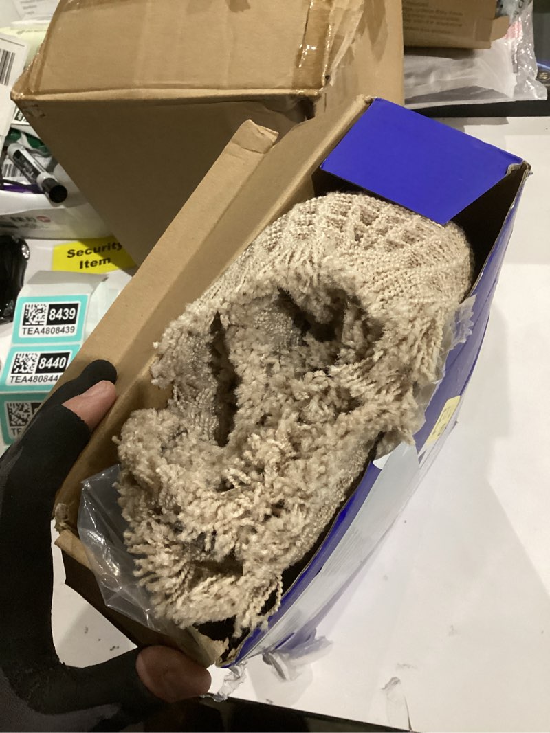 Condition photo showing As Is for MIULEE Set of 2 Waffle Bathroom Rugs, Boho Bath Rug Super Absorbent, Non Slip Washable Ultra Soft Rubber Backed Shower Bath Mats for Floor, Tub, Shower, Looped Design, Brown, 18x30 Inch Brown 18''x30''