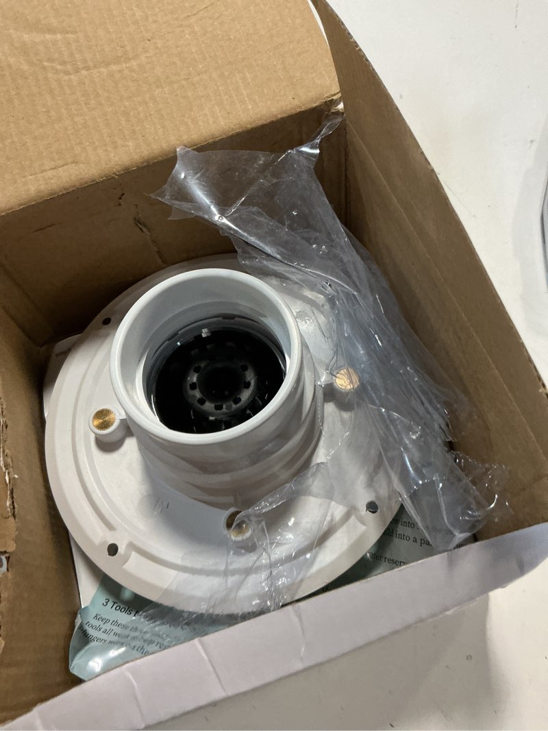 Condition photo showing Good Condition for uni-green chrome 4 inch square shower drain with pvc flange for 2 or 3 inch pipe - low profile 304 ss shower floor drain kit with hair carcher&cupc - strainer for bathroom,laundry room chrome plated with pvc flange