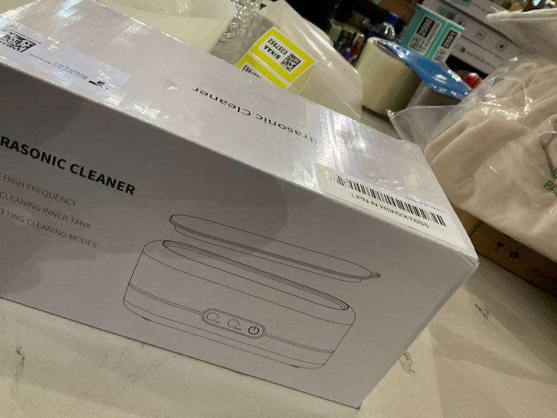 Condition photo showing New/Like New for Ultrasonic Jewelry Cleaner, 48KHz Ultrasonic Cleaner Machine for Jewelry, Eyeglasses, Rings, Watch Strap, Dentures- Dual Cleaning Modes, 304 Stainless Steel Tank White