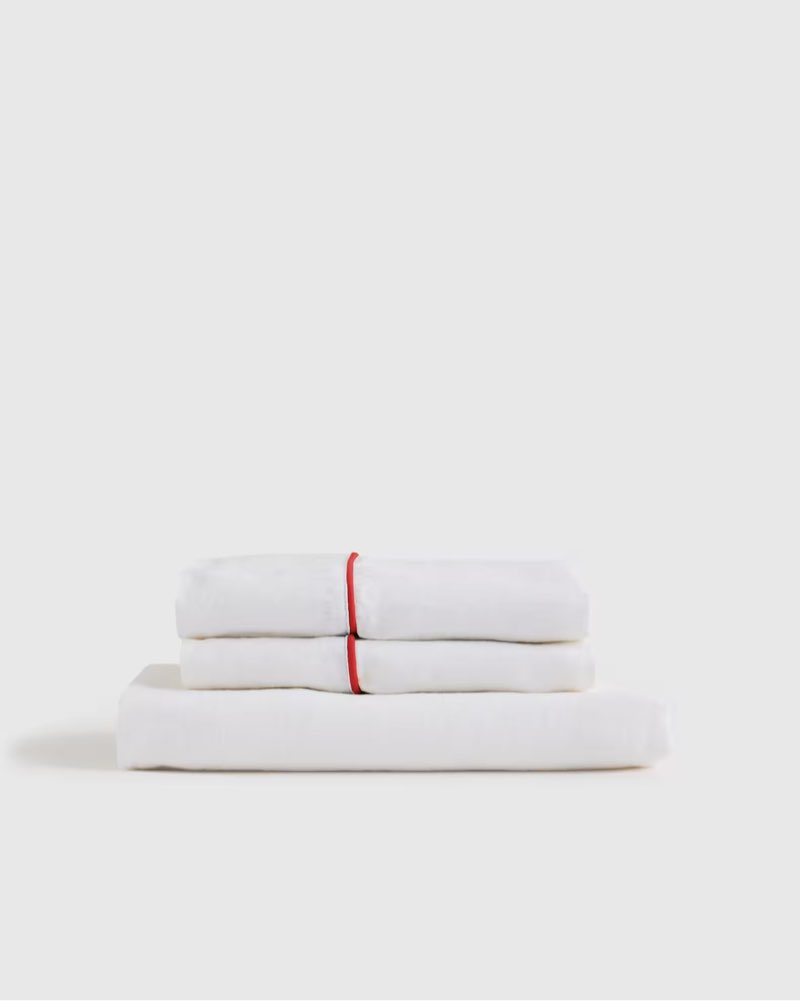european linen piped fitted sheet set 3 pcs queen 