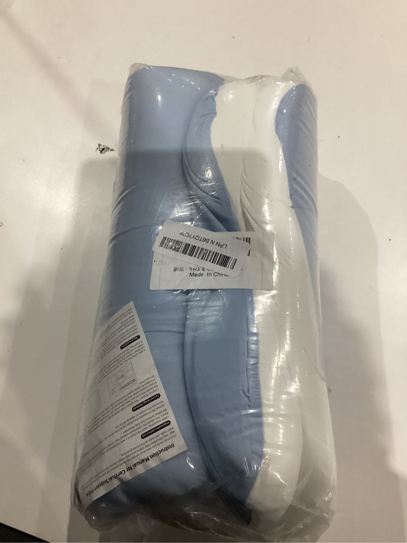 Condition photo showing Good Condition for cervical neck pillow for pain relief, extended ergonomic contour side sleeper pillow for sleeping, orthopedic memory pillow for neck support, cooling adjustable pillow for back and stomach sleeper