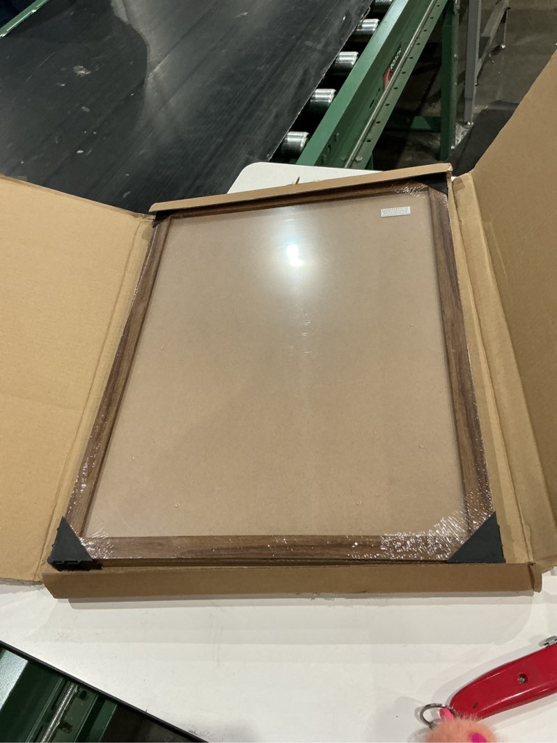 Condition photo showing New/Like New for 15x20 picture frame brown, rustic 20x15in poster frame, distressed 15 by 20 frame, large gallery family concert portrait photo frame, anniversary/birthday/wedding/thank you/christmas gift brown 15x20in