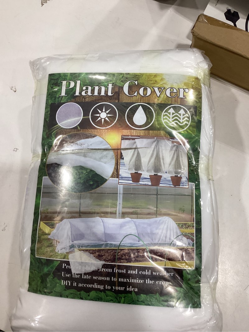 Condition photo showing As Is for Plant Covers Freeze Protection, 10X50FT Reusable Thickened Winter Floating Row Covers, Frost Cloth Blanket Shade Cloth Garden Fabric Plant Cover for Raised Beds Vegetables Insect Winter Frost