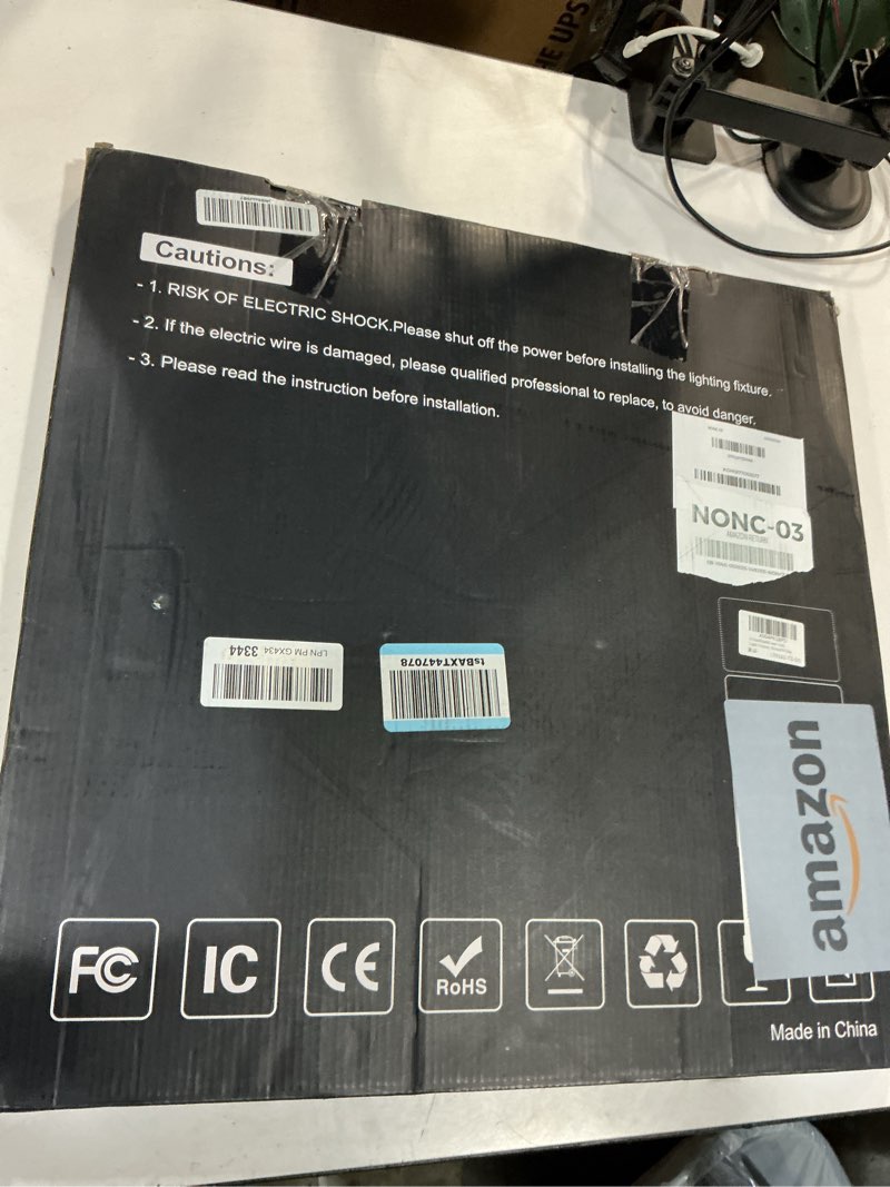Condition photo showing Good Condition for 19 inch flush mount ceiling light with night light, 45w 4500lm, dimmable led ceiling lights fixture with remote control, 3000k/4000k/6500k selectable, slim bright bedroom light fixture, round white 19 inch white