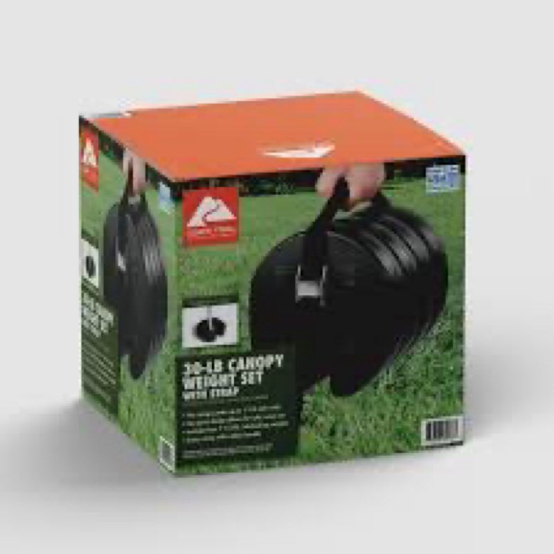 ozark trail 30lb canopy weight set with strap and handle