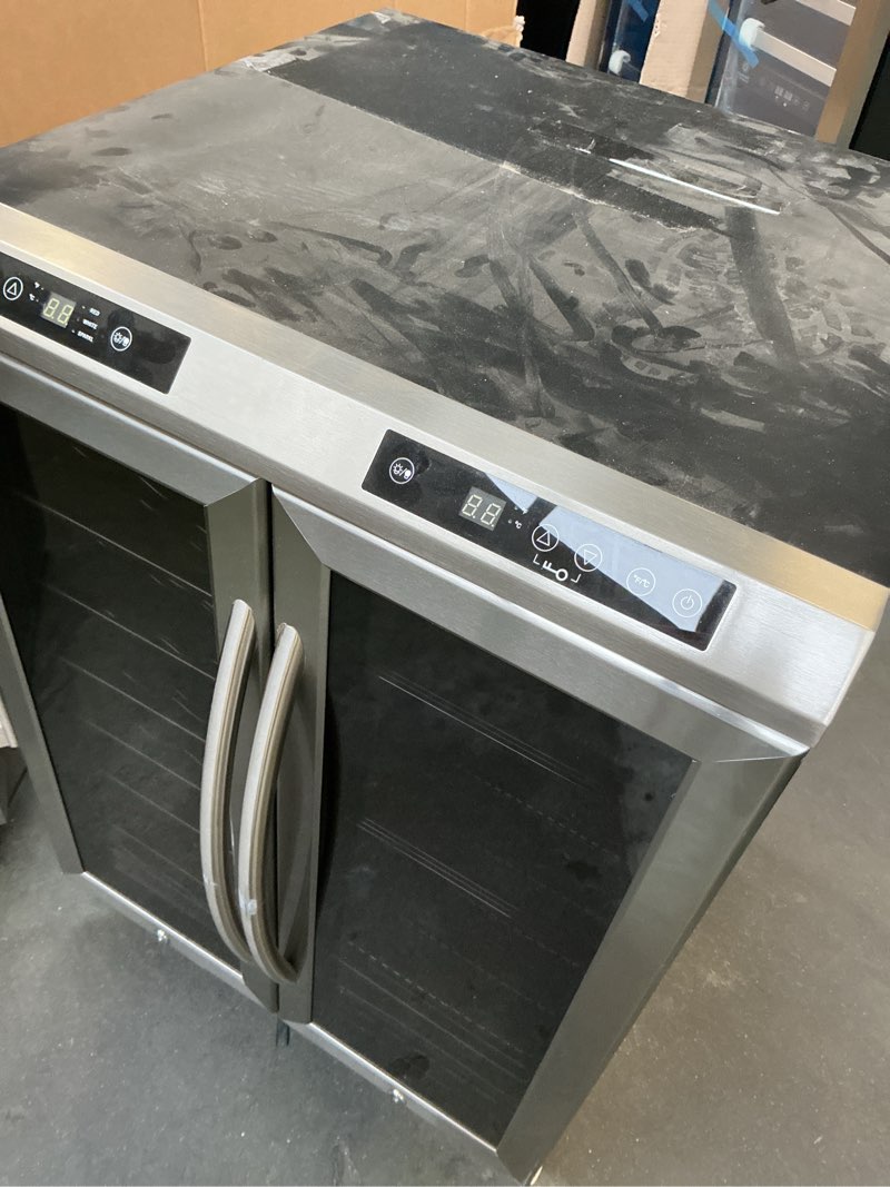 Condition photo showing As Is for Side-by-Side Dual Zone Wine/Beverage Cooler