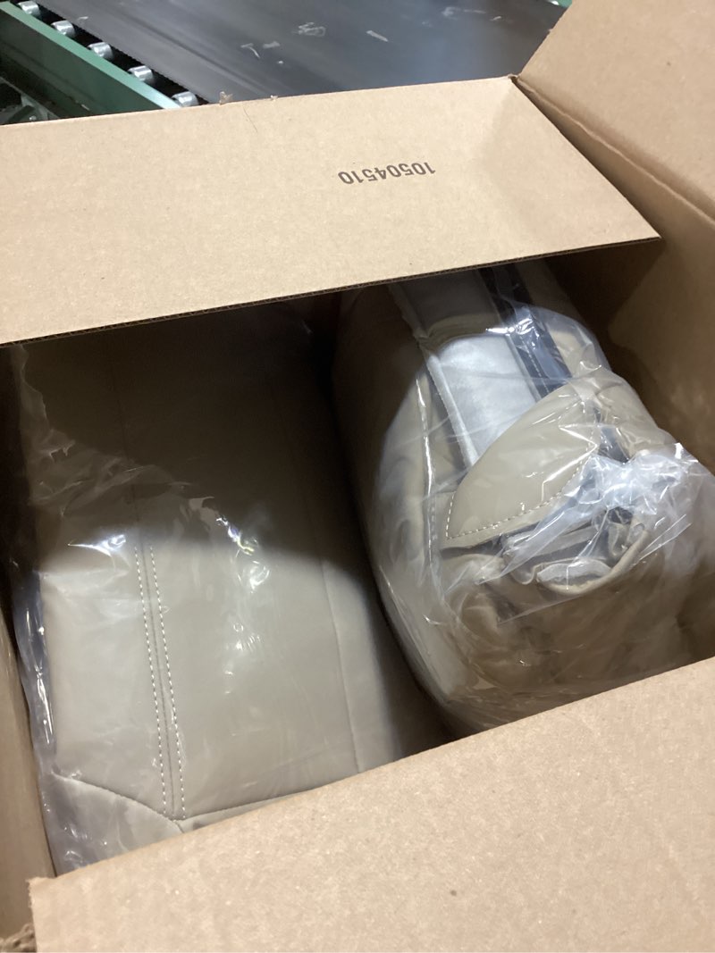 Condition photo showing Good Condition for gxarts driver and passenger side bottom and top lean back replacement leather seat cover shale light tan #522 or 922 fit for chevy suburban 1500 2500 tahoe 1999 2000 2001 2002
