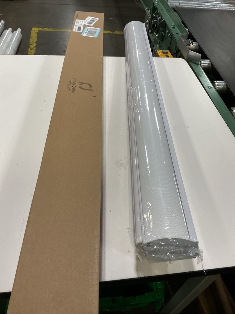 Condition photo showing New/Like New for zebra roller shades, dual layer roll up blind for living room, semi sheer shades window privacy light control for day and night, (maximum height 72inch, white color, width 38 inch) 38"w x 72"h white