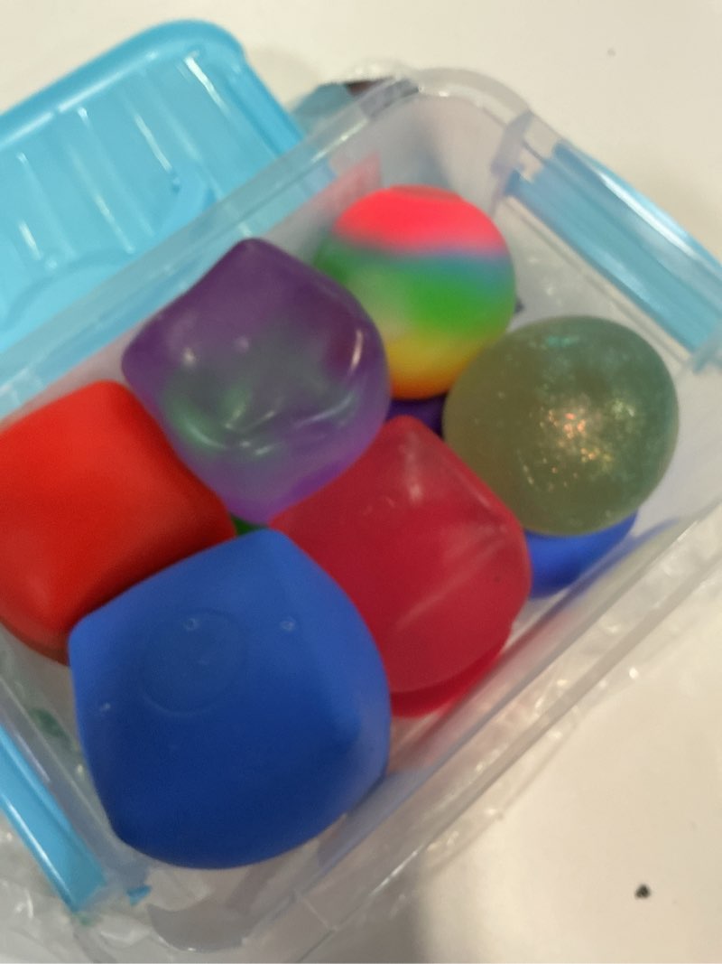 Condition photo showing Good Condition for stress balls fidget sensory toys: 12 pack squishy stress balls for kids 3-12 - hand therapy sensory ball with anxiety pressure relief - squeeze stress toys bulk - classroom prize gift for student 12pcs balls