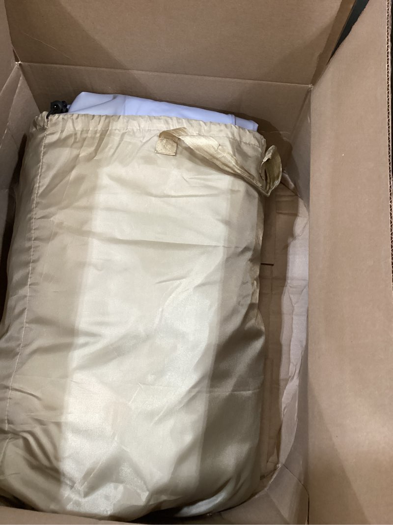 Condition photo showing As Is for queen air mattress with built-in pump, 2 min fast inflation, 16" raised height, supports up to 650 lbs, for camping, home use, guests, portable travel 16" queen without headboard