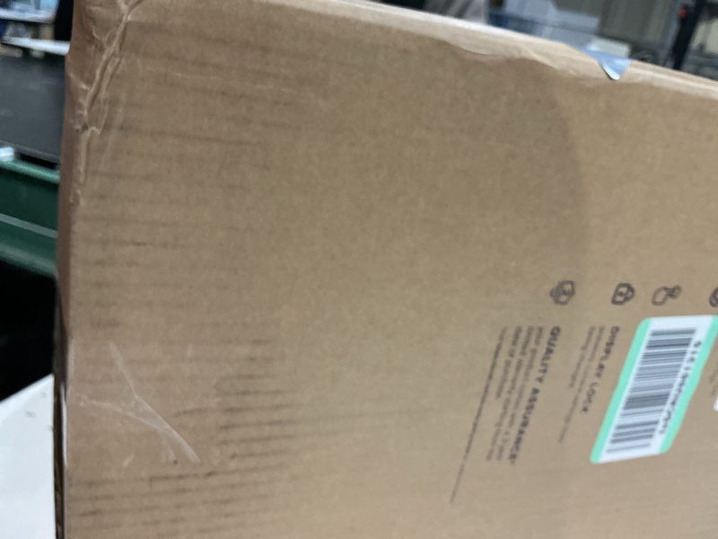 Condition photo showing As Is for air purifier for home allergies pet hair in bedroom, covers  torque motor, aham verifide, p, white