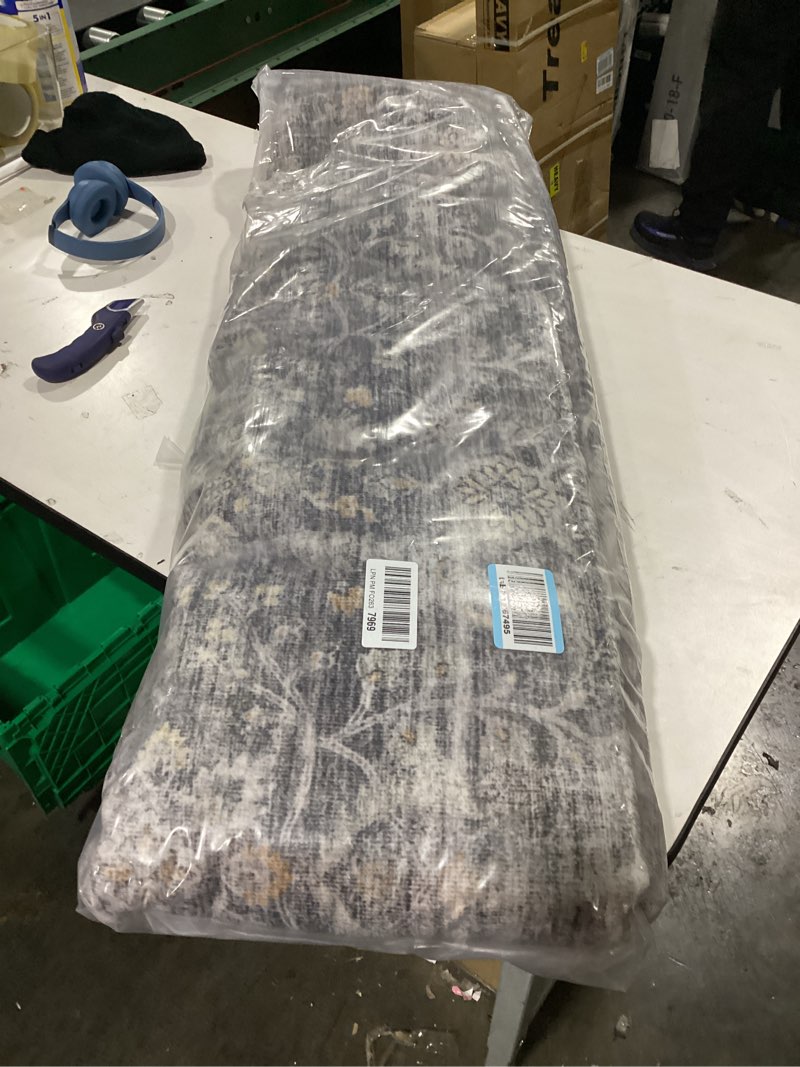 Condition photo showing Good Condition for MontVoo-Vintage Area Rugs 8X10 Darkgrey Rugs for Living Room-Soft Distressed Printed Rugs for Bedroom-Non Slip Carpet-Machine Washable Rug for Dining Room Living Room Bedside Office Darkgrey 8' x 10' (Rectangular)