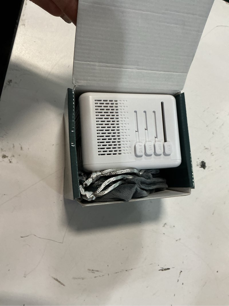 Condition photo showing Good Condition for power converter adapter combo, specially for hair dryers, 220v to 110v voltage converter with ac sockets, 2 usb c & 2 usb a ports, compact voltage converter us to europe(white)