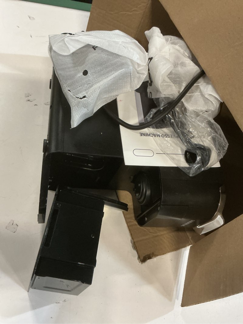 Condition photo showing Good Condition for Black Espresso Machine for Nespresso Compatible Capsule, Single Serve Coffee Maker Programmable for Espresso Pods, Premium Italian 20 Bar High Pressure Pump ?Mini Coffee and Espresso Machine