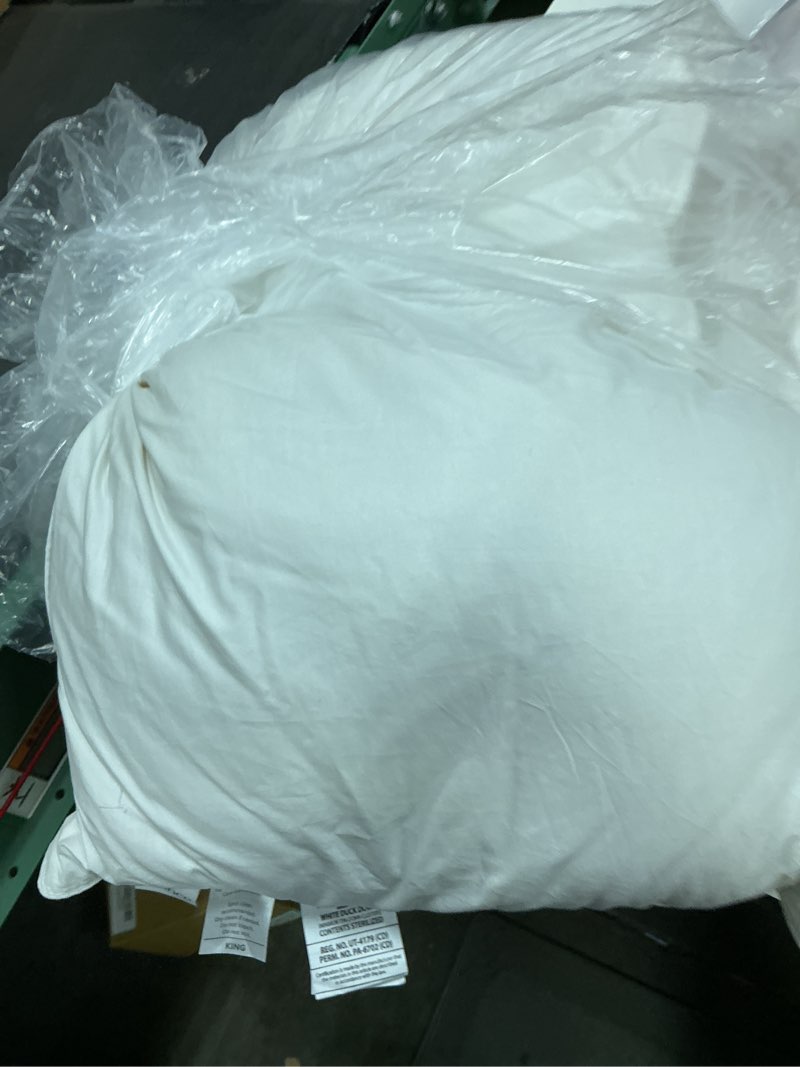 Condition photo showing As Is for premium down pillow, king, medium
