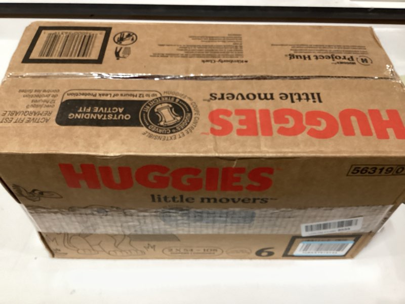 Condition photo showing New/Like New for Huggies Size 6 Diapers, Little Movers Baby Diapers, Size 6 (35+ lbs), 50 Count (2 packs of 25), Packaging May Vary Size 6 50