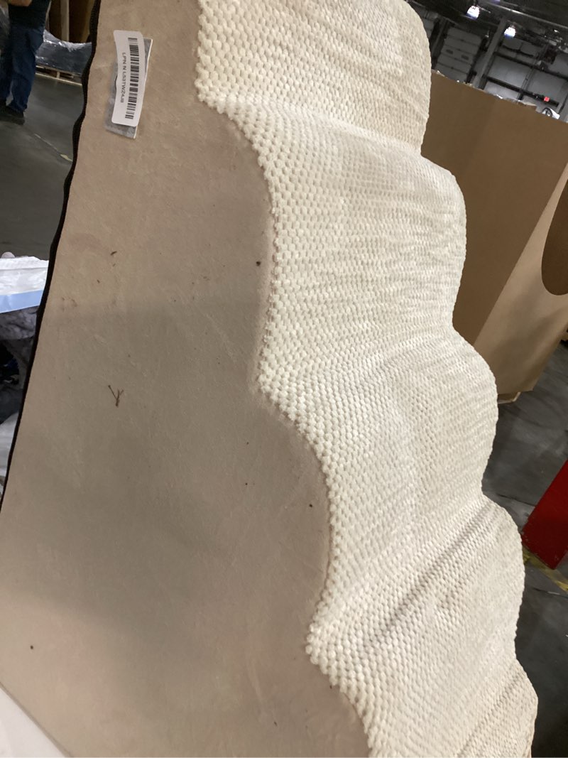 Condition photo showing As Is for 5 Step Dog Stairs for High Bed – Pet Steps for Small Dogs, Non-Slip Dog Ramp with Washable Cover, Pet Ladder for High Beds,Beige Beige 5 5-step (H22.4")