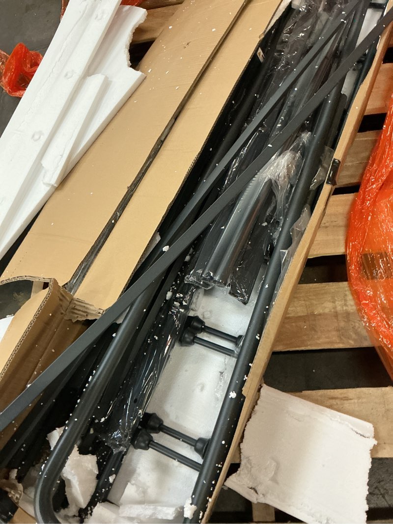 Condition photo showing As Is for metal bed frame bed-5 black