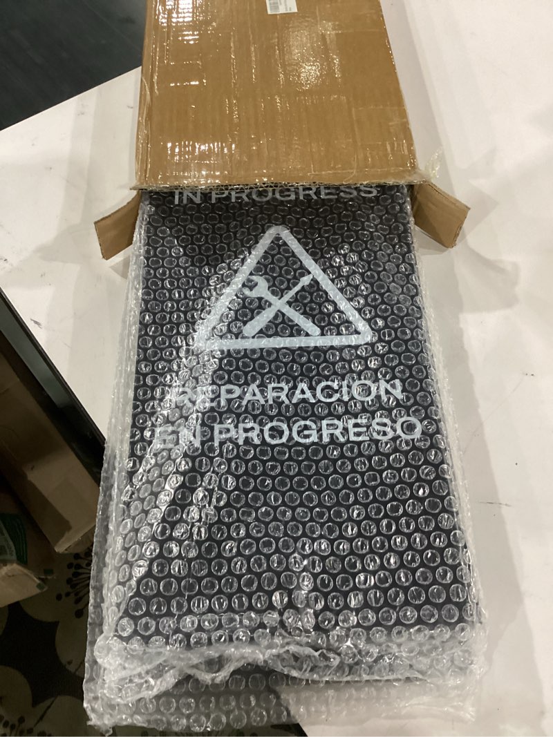 Condition photo showing Good Condition for 2 pcs maintenance work in progress floor sign , 24 inch stainless steel repair in progress sign double sided foldable bilingual commercial safety warning for hotel market restroom restaurant office (black)