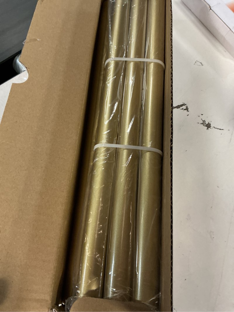 Condition photo showing New/Like New for Oneach Gold Curtain Rods for Windows 28 to 48 Inch, 1 Inch Pole Adjustable Length Heavy Duty Metal Curtain Rod Set, for Outdoor Bedroom Kitchen Living Room (16 to 60 Inch) 017 Gold 16"-60"|1 Pack