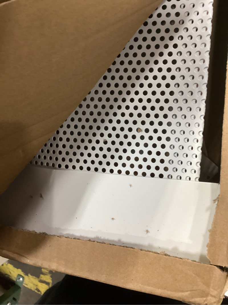 Condition photo showing Good Condition for 3ft Steel Easy Slip-On Baseboard Heater Cover with End Caps for Bathroom & Hydronic System for Replacing Old Cover, White Cover 3ft ?With End Caps?