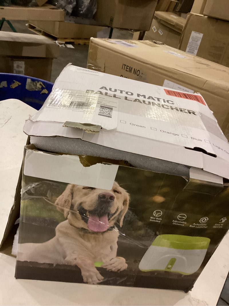 Condition photo showing New/Like New for AutomaticDog Ball Launcher,10-30 FT Distance, USB Rechargeable Ball Thrower, LED Indicator Dog Toy, Included 6 Mini Tennis Balls (2") for Small Dogs Orange NOrange-6 balls(2")