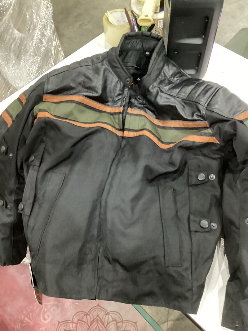Condition photo showing Good Condition for milwaukee leather men's standard mpm1751 leather and textile armored jacket, 2x xx-large black