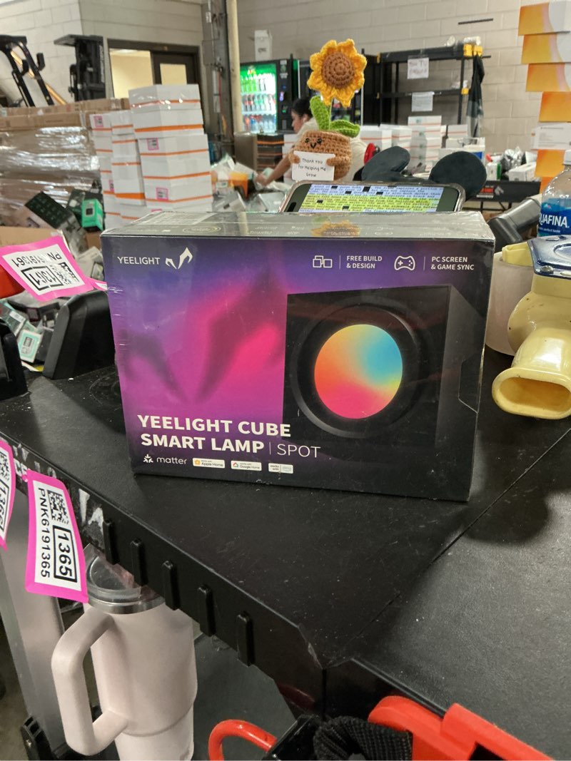 Condition photo showing New/Like New for yeelight matrix light extension for cube smart lamp, 16 million colors option, rgbic individual addressable, dynamic lighting, music flow, wifi connected, app control, for bedroom, living room, cube*1 matrix lamp