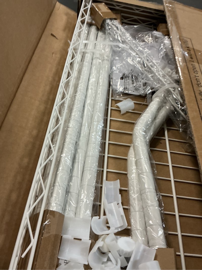 Condition photo showing Good Condition for ulifhome u16 upgraded washer dryer stacking rack for narrow laundry room and bathroom, metal over washer and dryer storage shelves for saving space, 29.5" w x 23.6" d x 53.1" h, white
