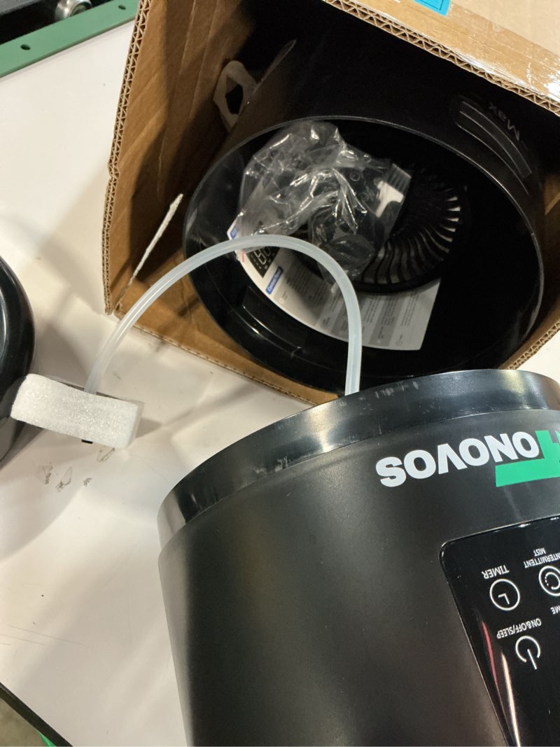 Condition photo showing Good Condition for Humidifiers for Large Room Home Bedroom 2000 sq.ft. 17L/4.5Gal Large Humidifier with Extension Tube & 4 Speed Mist,Top Fill Wholehouse Humidifier with 360°Nozzle for Plant Commercial Greenhouse(Black)