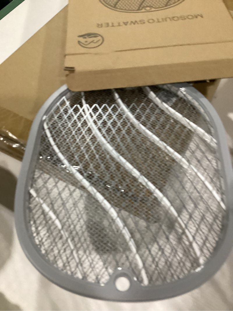 Condition photo showing Good Condition for mosiller electric fly swatter, 3800v bug zapper racket, rechargeable 1200mah mosquito killer, 3-layer safety mesh, lightweight, easy to use, indoor home office backyard patio camping (basic 1 pack)