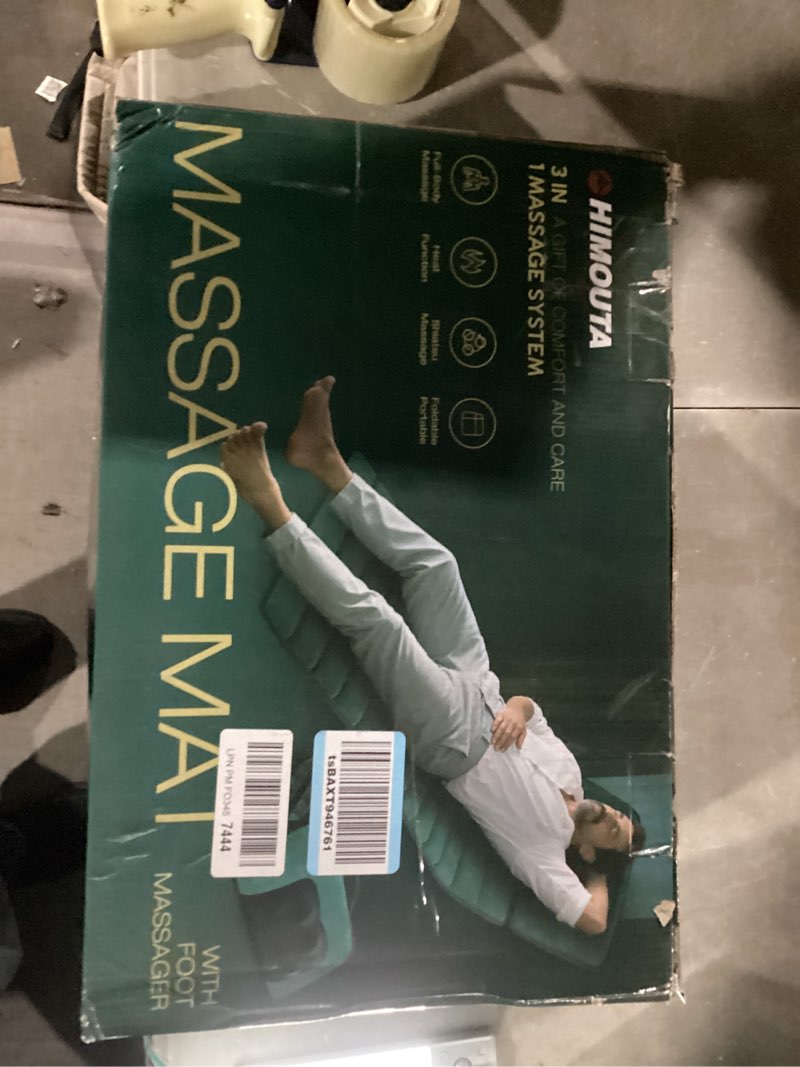 Condition photo showing New/Like New for full body massage mat with heat, detachable massager pad deep tissue pain relief,10 vibrating motors and 9 speed settings for relaxation at home or office standard - without foot massager