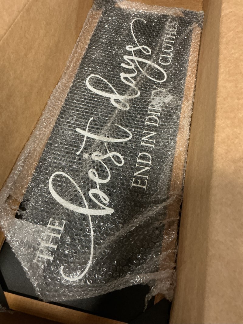 Condition photo showing Good Condition for aurapeak the best days end in dirty clothes sign laundry room rustic wall art decor for modren farmhouse restroom bathtub plaque hanging wall decoration (wood black 32"×12") 32"l x 12"w the best days end in dirtiest clothes (wood black)