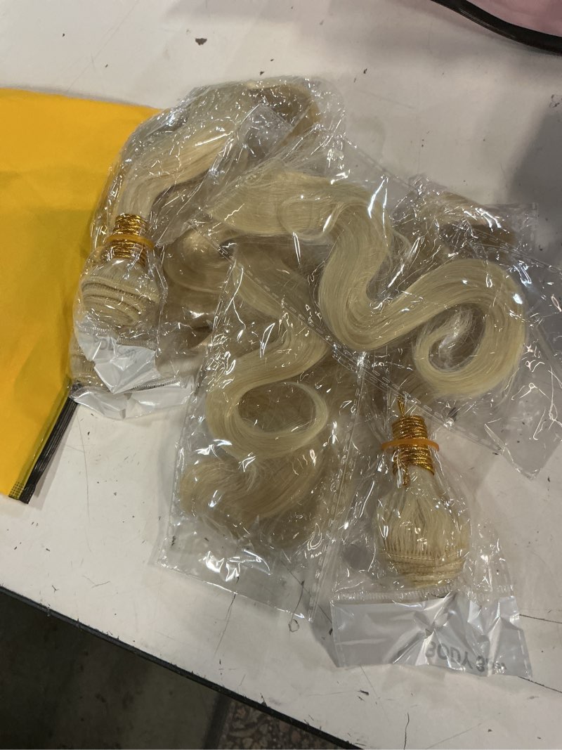 Condition photo showing Good Condition for 613 blonde bundles human hair body wave human hair bundles 28 30 32 inch brazilian hair 3 bundle honey blonde unprocessed virgin remy hair extensions 50 gram per bundle