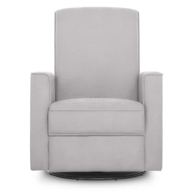Evolur Raleigh Glider With Back Massager Recliner Rocker 610-LTGRY 