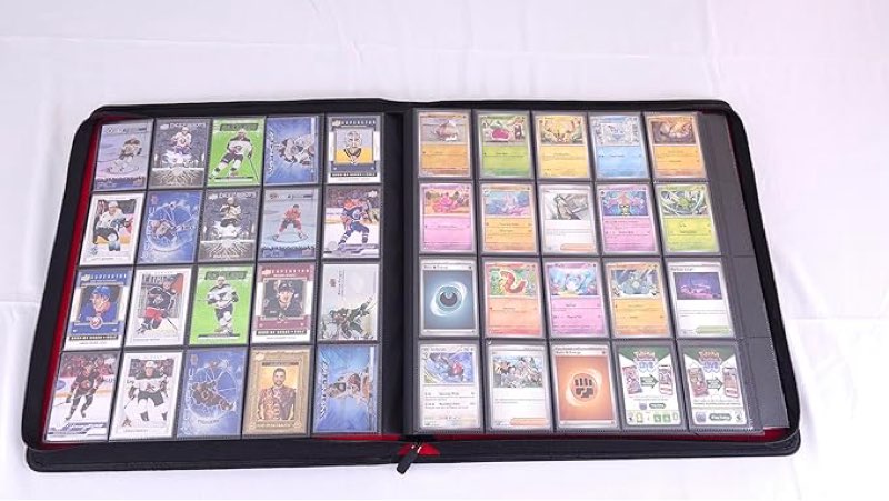 Top-Tier Bulwark Binder - Premium 20 Pocket Trading Card Binder, Holds 1280 cards, Side Pocket Loading, Ringless Pages. Zip-up Album., LEM-TT-BW-S-5X4-32-1280-V1-BL