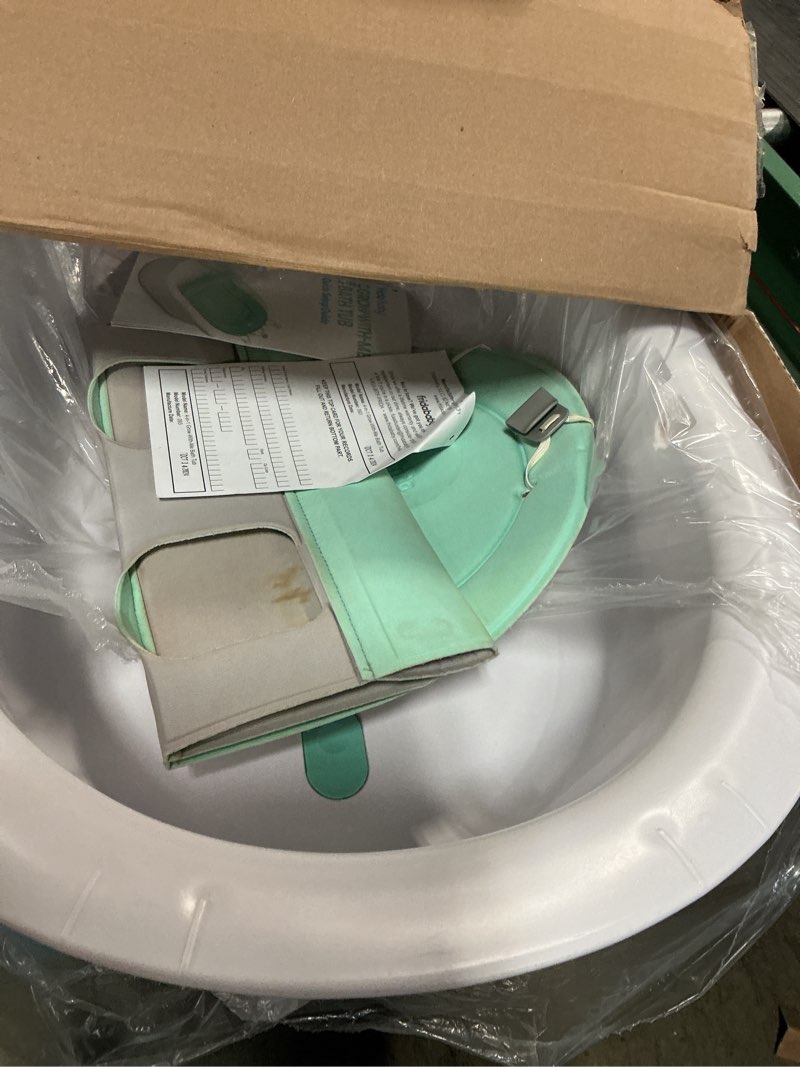 Condition photo showing As Is for Frida Baby 4-in-1 Grow-with-Me Baby Bathtub, Baby Tub for Newborns to Toddler with Removable Bath Seat & Backrest for Bath Support in Tub