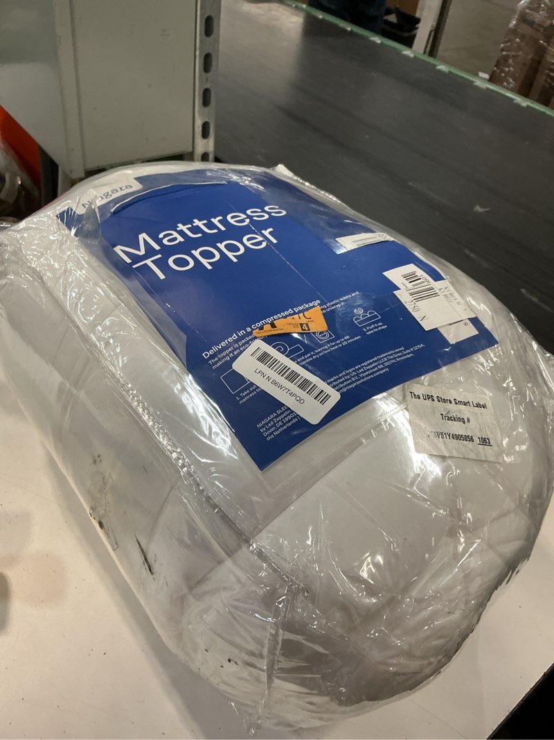 Condition photo showing Good Condition for cloud-like king mattress topper - 100% cotton top mattress pad for back pain relief - breathable & naturally cooling for hot sleepers, white white king