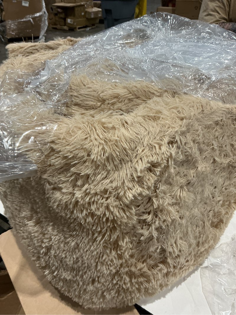 Condition photo showing Good Condition for qulint large area rug for living room 10x14, fluffy tan rug for bedroom | shag shaggy fuzzy nursery carpet, modern solid rug for boys and girls dorm room kid room classroom home decor lighttan 10' x 14' (rectangular)