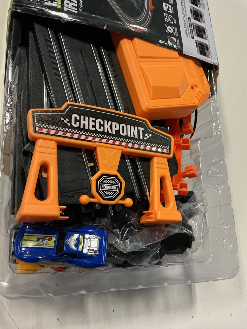 Condition photo showing Good Condition for slot car race track sets for boys, race car track with 2 high-speed slot cars, battery or electric car track, dual racing game lap counter track sets, toys gifts for boys girls ages 4 5 6 7 8-12 11ft