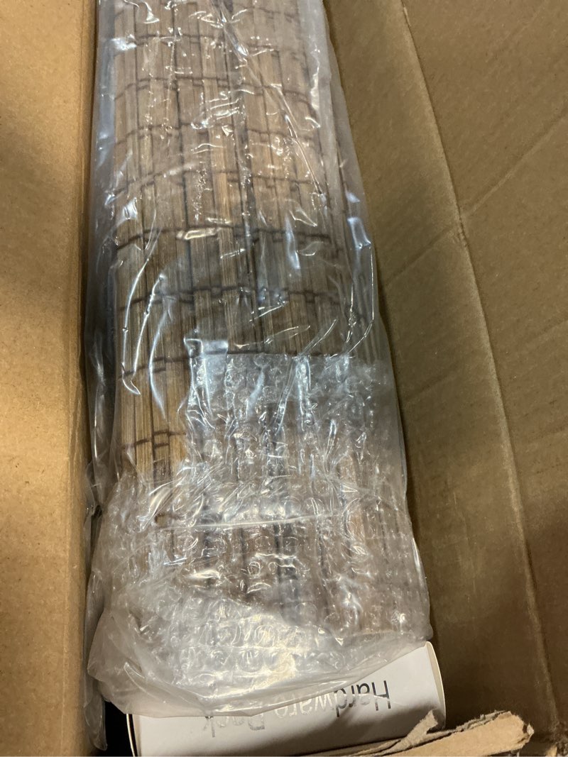 Condition photo showing New/Like New for Cordless Bamboo Roman Shades for Windows, Blinds Size (20" W × 64" H) Colour (Highfield Teak) Fits Windows (20 1/4" W × 64" H) Highfield Teak 20 1/4" W × 64" H