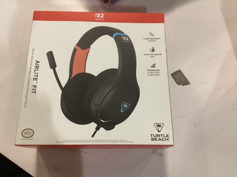Condition photo showing New/Like New for Turtle Beach Airlite™ Fit Wired Gaming Headset for Nintendo Switch™ 2 - Charcoal Black