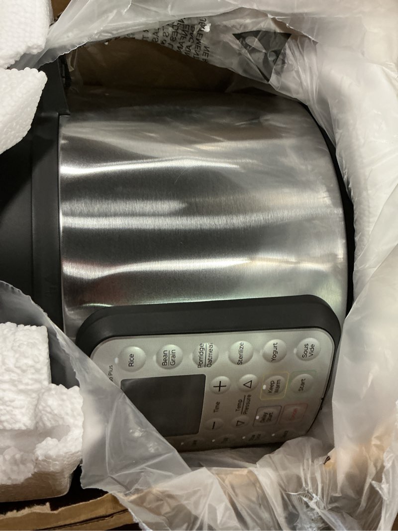 Condition photo showing New/Like New for instant pot duo plus 9-in-1 multicooker pressure cooker slow cook rice maker steamer saut?© yogurt warmer & sterilizer includes app with over 800 recipes stainless steel 6 quarts