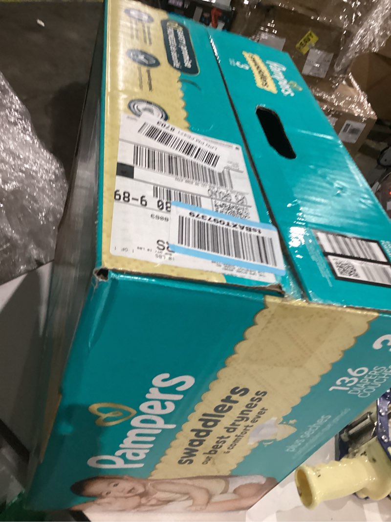 Condition photo showing Good Condition for Pampers Swaddlers Diapers, Size 3 (13-26 lbs), 136 Count, Absorbent, Keeps Baby Dry and Comfortable, Skin Safe Disposable Baby Diaper (Packaging May Vary) Size 3 136