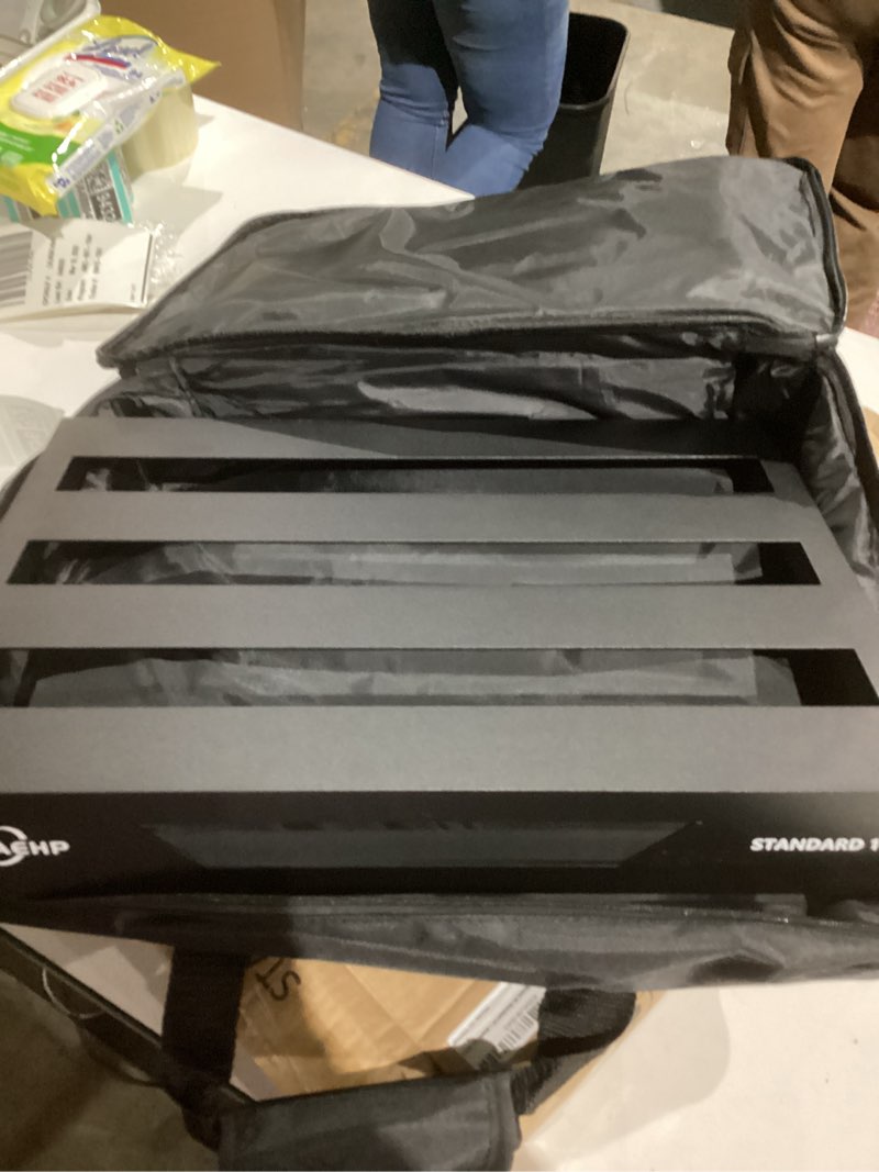 Condition photo showing New/Like New for guitar pedalboard, aluminum alloy, 2.65 lb lightweight pedalboard, 18" x 12.5" with carrying case, standard 18" - aluminum alloy