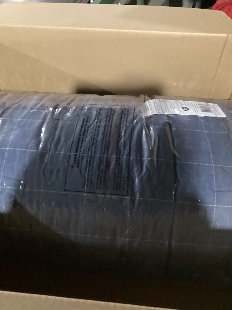 Condition photo showing Good Condition for Eddie Bauer - King Comforter Set, Reversible Down Alt Bedding with Matching Shams, Luxurious Bedding Set for Colder Months (Shasta Lake Navy, King) King Medium Indigo